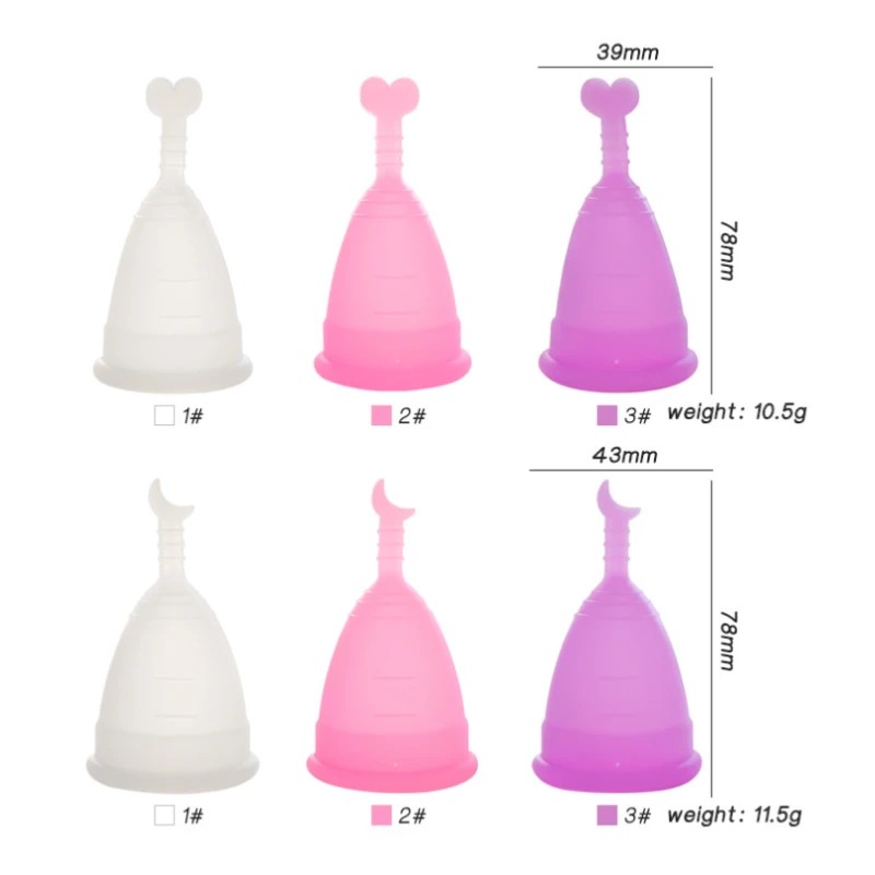 Portable Menstrual Cup Medical Silicone Leak-proof Lady Women Menstrual Period Cup Storage Case Health Care Period Cup