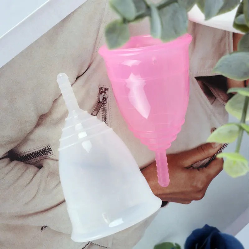 Portable Menstrual Cup Medical Silicone Leak-proof Lady Women Menstrual Period Cup Storage Case Health Care Period Cup