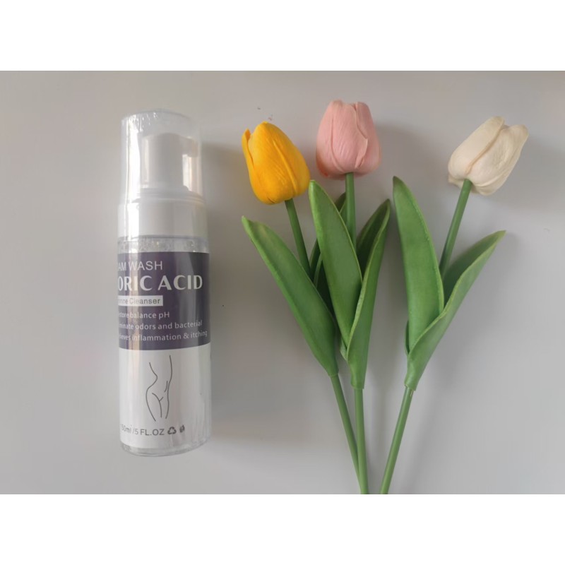 Customized Wholesale Feminine Washes Boric Acid Vaginal Foam Wash for Odor Control Supports Vaginal pH Balance Women's Cleansing