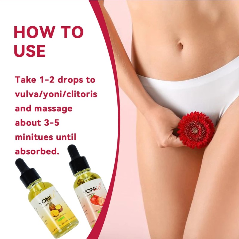 Strawberry Natural Yoni Essential Oil Feminine Hygiene MoisturiseVagina Rejuvenation Tightening Detox for Lady Remove Odor