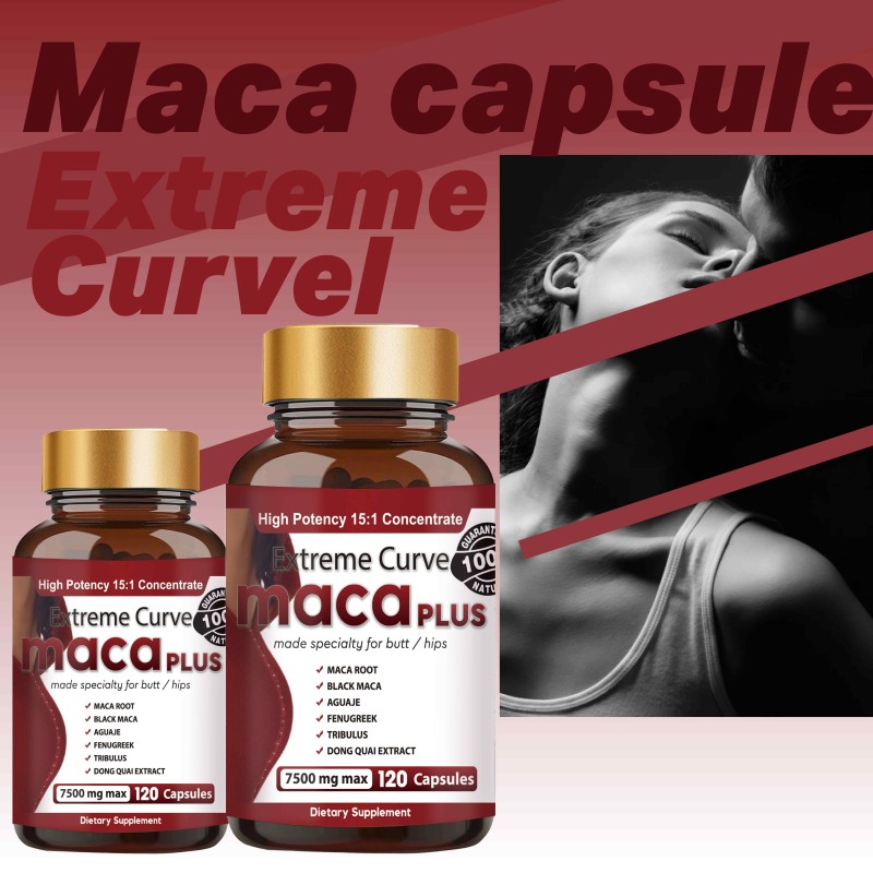 Maca Plus for Curves Extreme Body Enhancer Sports Nutrition Maca Root Capsules for Enlarged Buttocks Butt Hips Healthcare