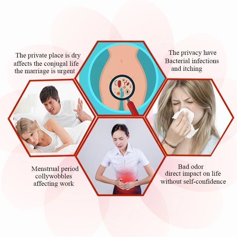 5pcs Chinese Herbal Gynecological Gel for Women Vaginal Tightening Shrink Gel Uterus Nursing Anti-Itching Inflammation Safety