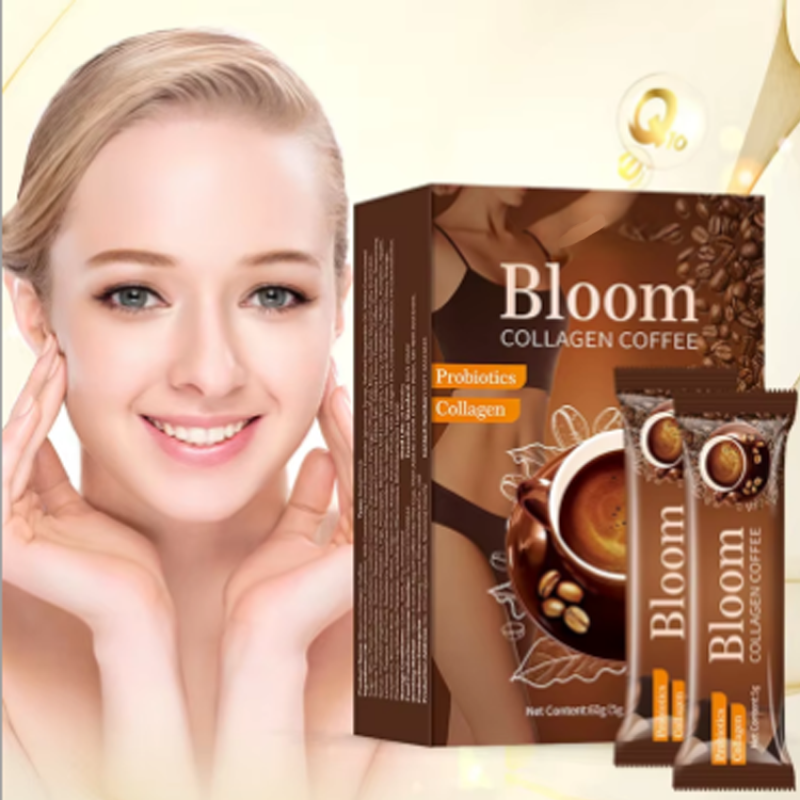 Hydrolyzed Fish Collagen Gourmet Coffee Collagen  Bloom Herbal Supplement