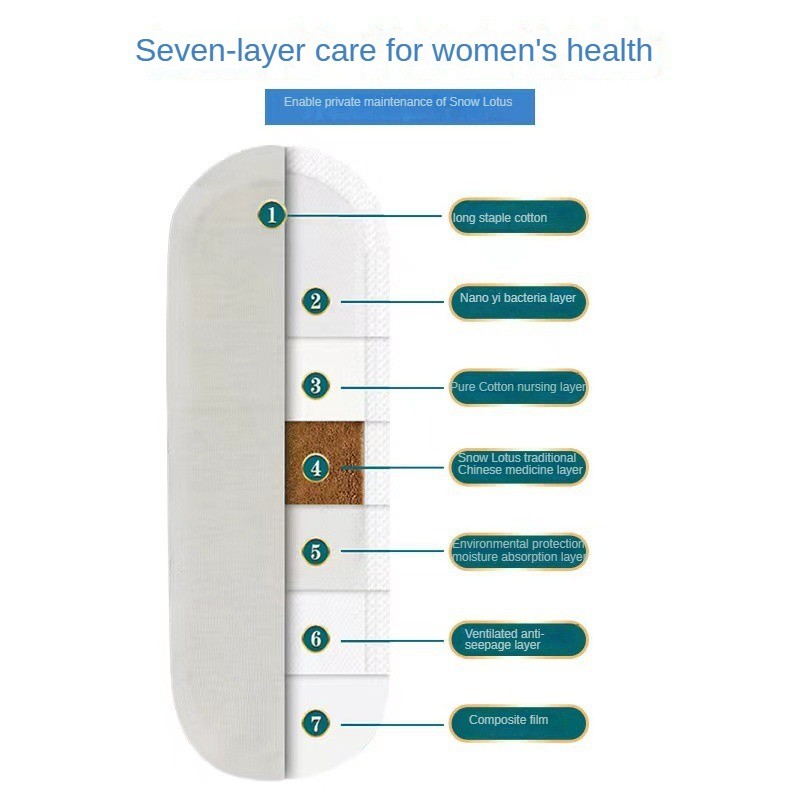 Wholesale Private Label  Sanitary Napkin Female Sanitary Pads Vaginal Yoni Care Lotus Paste Pads Bulk Cotton Herbal for Detox