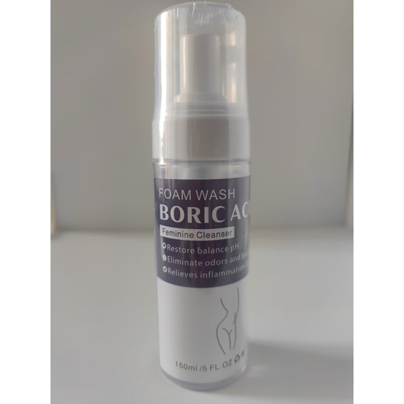 Customized Wholesale Feminine Washes Boric Acid Vaginal Foam Wash for Odor Control Supports Vaginal pH Balance Women's Cleansing