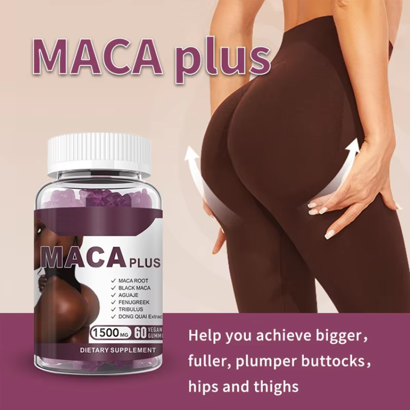 MACA Gummies Booty for Curves Extreme Hip Big Butt OEM/ODM/OBM Pectin Sea Moss Gummies Vegan Vitamin Magnesium Health Supplement