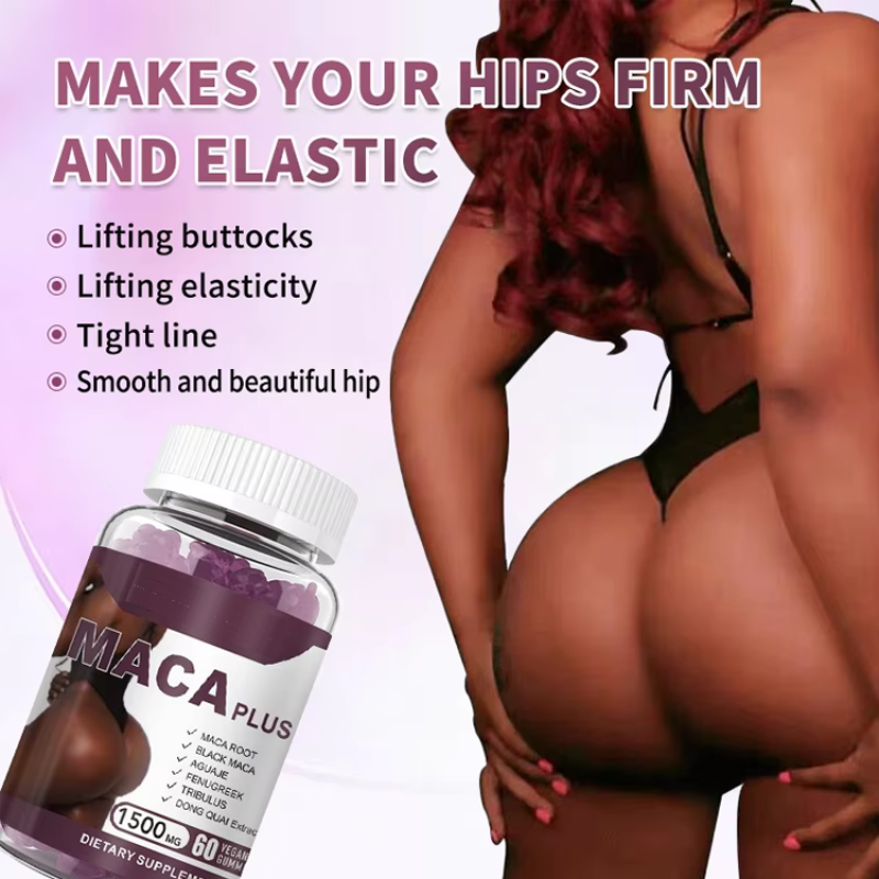 MACA Gummies Booty for Curves Extreme Hip Big Butt OEM/ODM/OBM Pectin Sea Moss Gummies Vegan Vitamin Magnesium Health Supplement