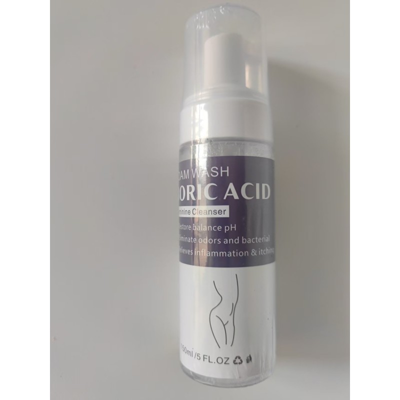 Customized Wholesale Feminine Washes Boric Acid Vaginal Foam Wash for Odor Control Supports Vaginal pH Balance Women's Cleansing