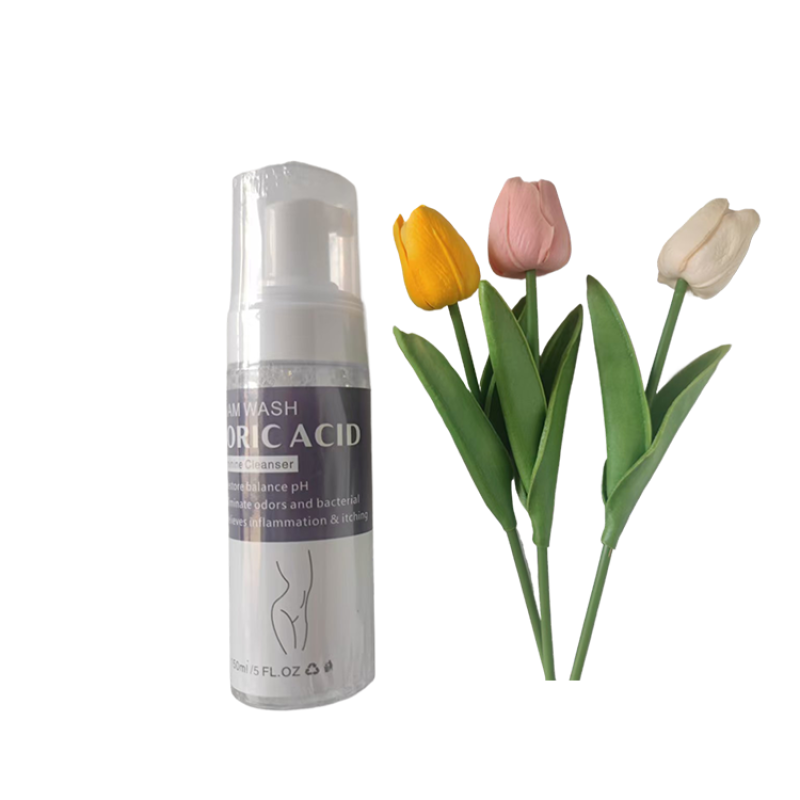 Customized Wholesale Feminine Washes Boric Acid Vaginal Foam Wash for Odor Control Supports Vaginal pH Balance Women's Cleansing