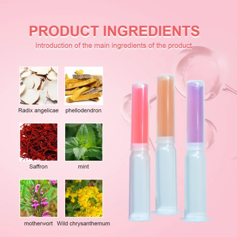 5pcs Chinese Herbal Gynecological Gel for Women Vaginal Tightening Shrink Gel Uterus Nursing Anti-Itching Inflammation Safety