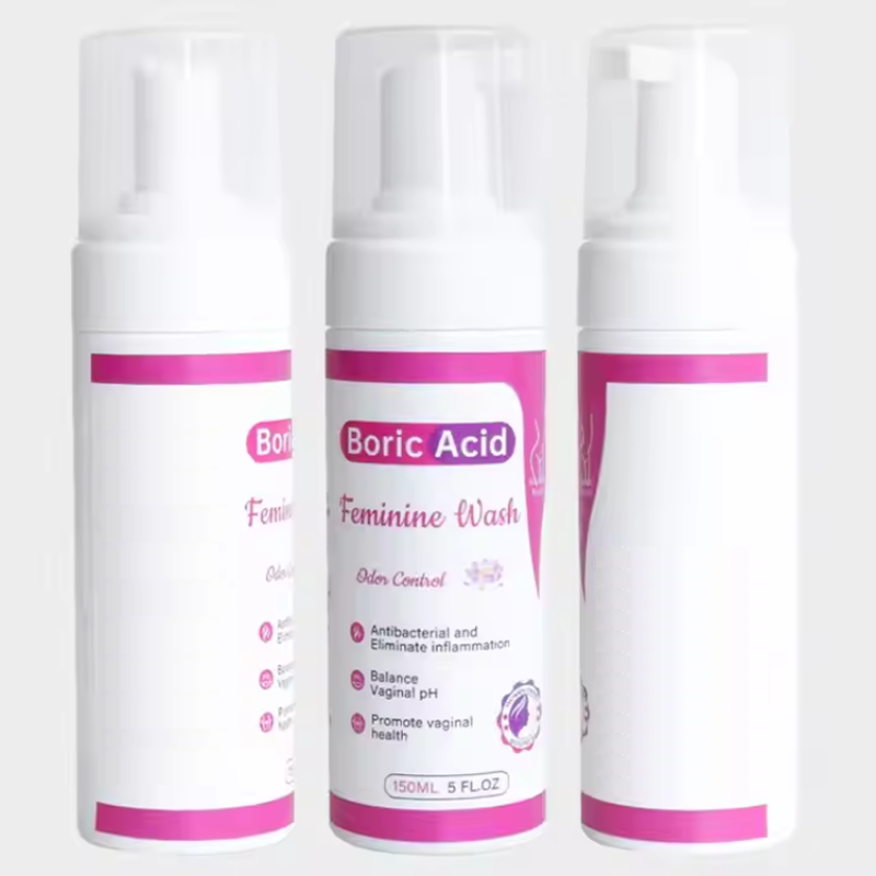Wholesale Anti-Itch Whitening Feminine Washes for Women Herbal Boric Acid Yoni Foam with Antibacterial Feature