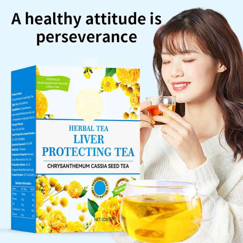 Hot Sale Wholesale Slimming Health Tea Bags Chinese Liver Tea Formula with Chrysanthemum Cassia Seed Burdock Clear Fire Sachet"