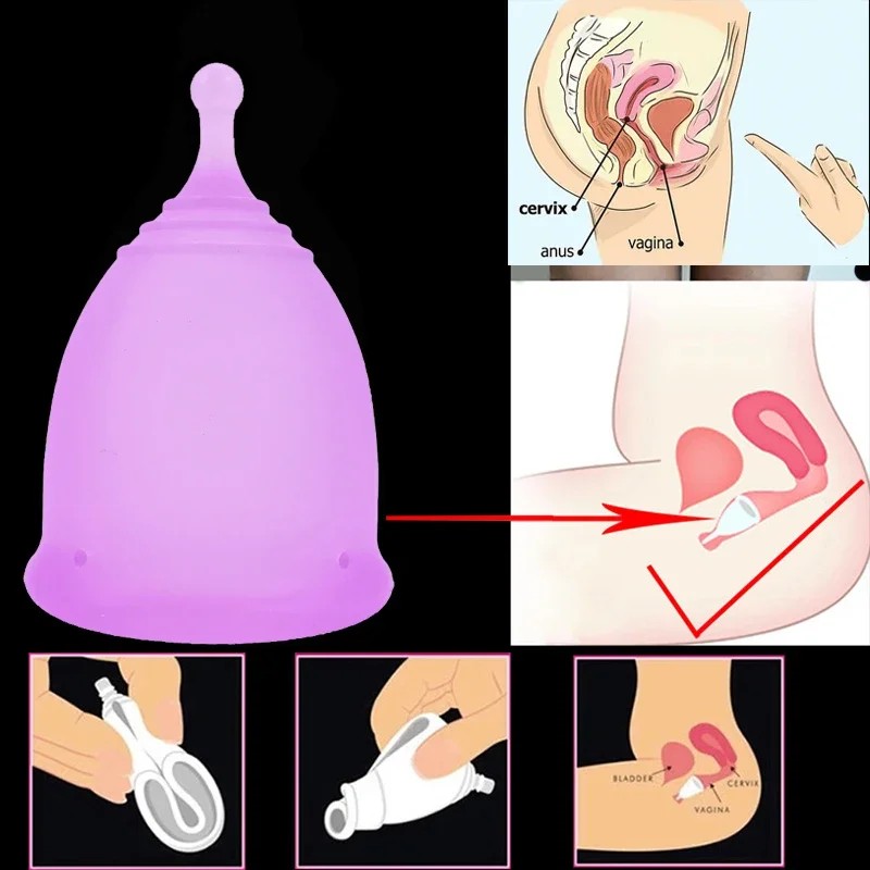 Portable Menstrual Cup Medical Silicone Leak-proof Lady Women Menstrual Period Cup With Storage Case Feminine Hygiene Product