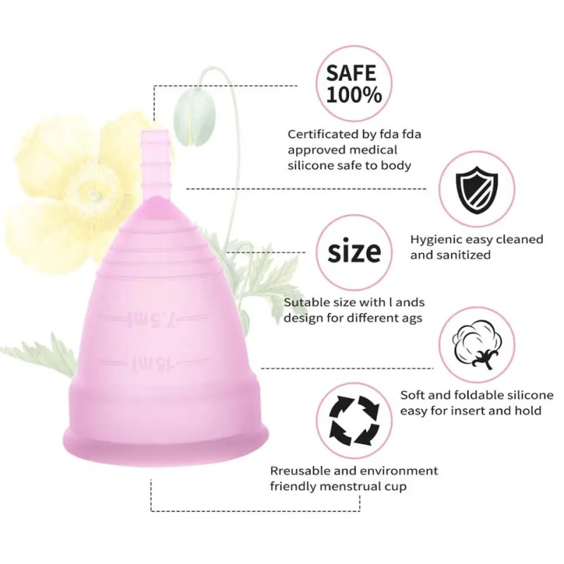 Medical Copa Menstrual Silicone Menstrual Cup Reusable Soft Feminine Hygiene Product for Women