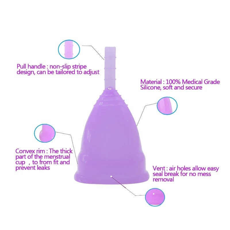 Feminine Hygiene Menstrual Cup Women Menstrual Period Collector Medical Silicon Menstruation Disc for Lady Mestruation
