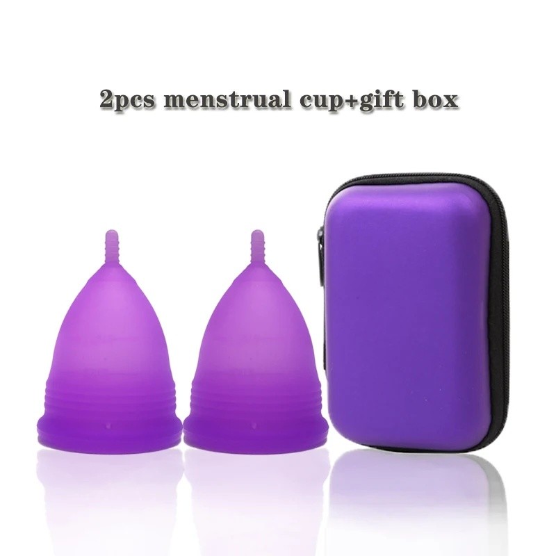 3pcs Eco-friendly Soft Medical Grade Silicone Menstrual Cups Coppetta Menstrual Coupe Feminine Hygiene Menstrual Disc for