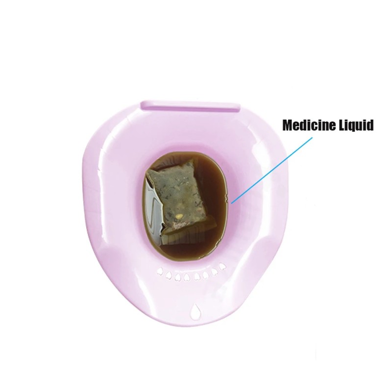 2PCS Detox Yoni Steam Seat Medicine Herbs V Steam Seat Female Hygiene Sitz Bath Toilet Seat Flusher Soaking Basin Health Care