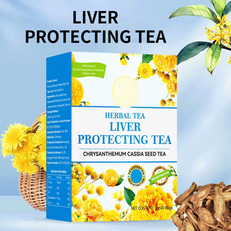 Hot Sale Wholesale Slimming Health Tea Bags Chinese Liver Tea Formula with Chrysanthemum Cassia Seed Burdock Clear Fire Sachet"