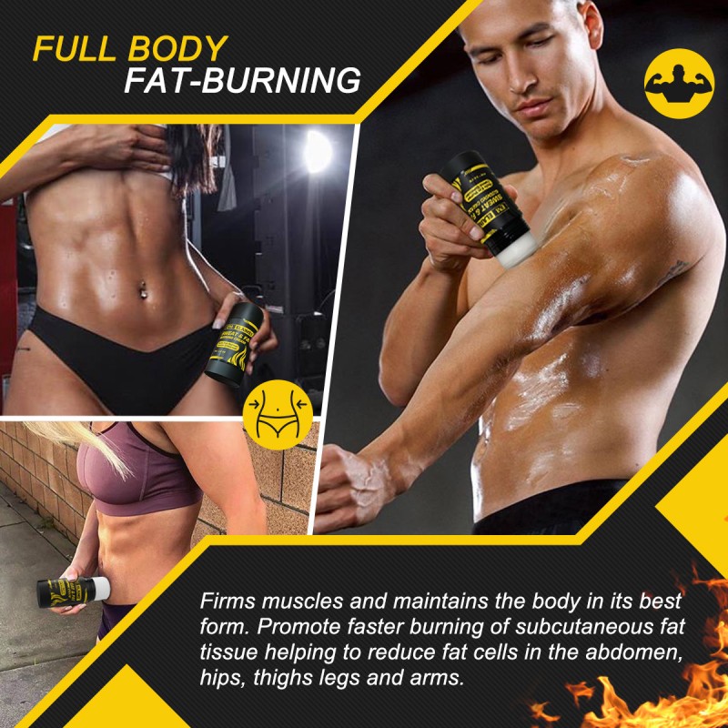 Sweat Abs Fat Burning Machine Workout Fitness Waistline Raising Strengthening Belly Firming Oil Cream 75g