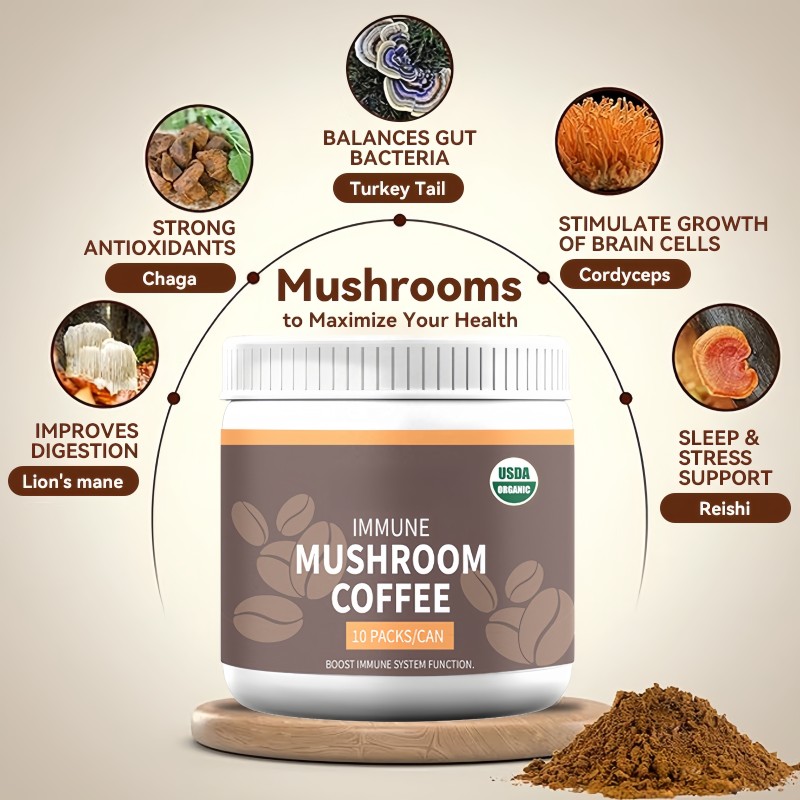 Reishi Lions Mane Extract Supplier - Organic Mushroom Coffee Blend