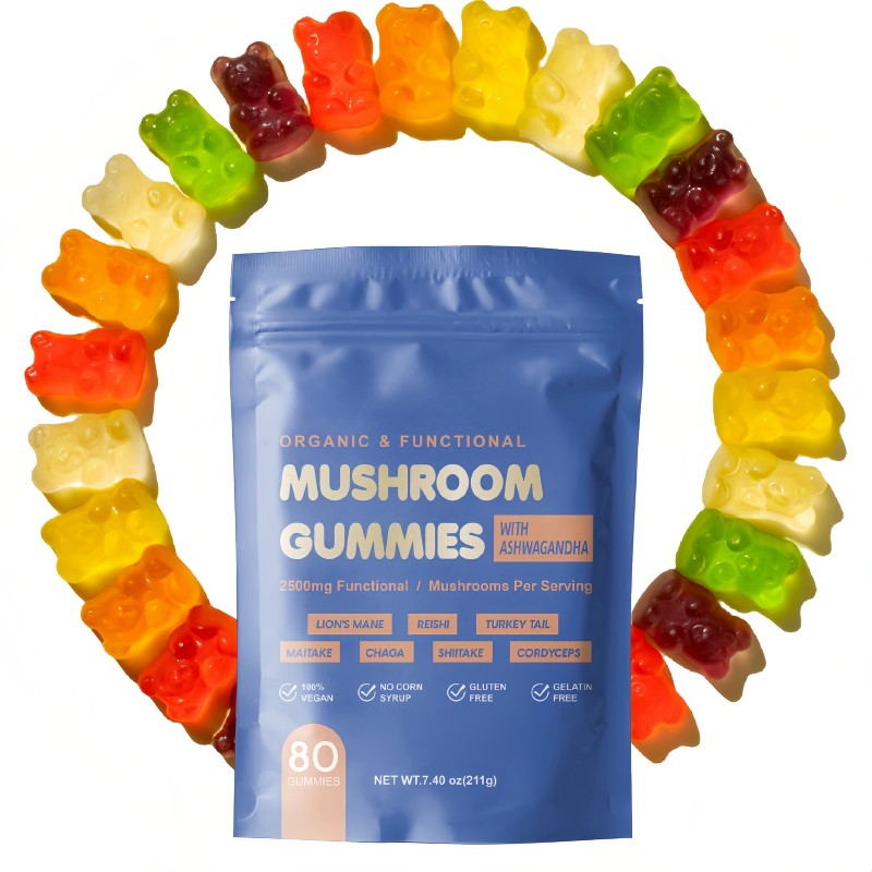 Mushroom Gummies Supplier - Organic Ashwagandha Lion's Mane