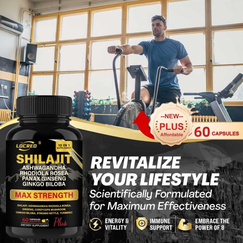 Shilajit Capsules Factory - Ashwagandha Extra Strength 60 Capsules
