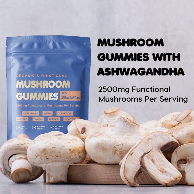 Mushroom Gummies Supplier - Organic Ashwagandha Lion's Mane