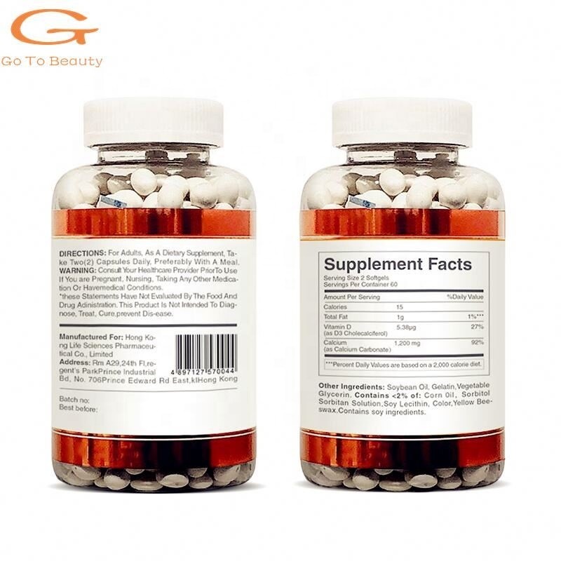 Calcium Vitamin D3 Softgels Manufacturer - Custom Liquid Capsules