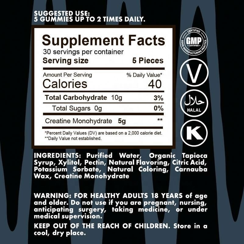 Creatine Gummies Factory - ODM Private Label 5g Pre Workout