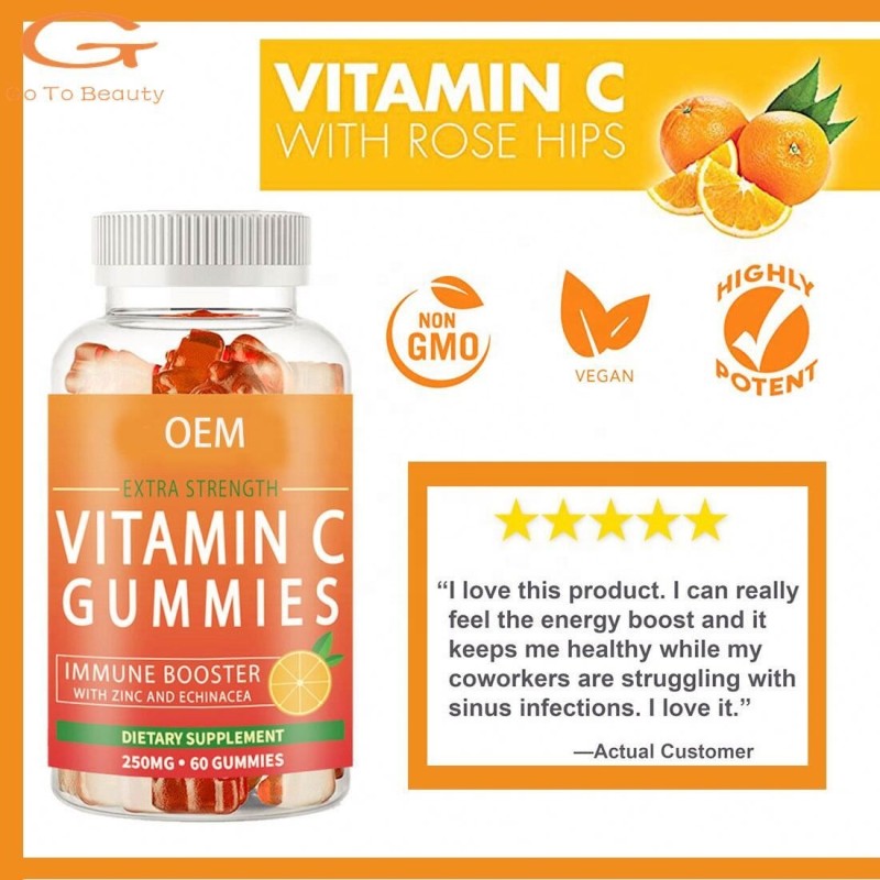 Vitamin C Gummies Factory - Private Label with Rose Hips Kids