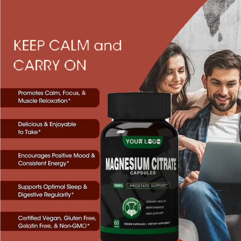 Magnesium Citrate Capsules Factory - 500mg Digestion Supplement