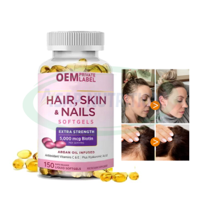Hair Skin Nails Softgels Supplier - OEM Biotin Collagen Vitamins