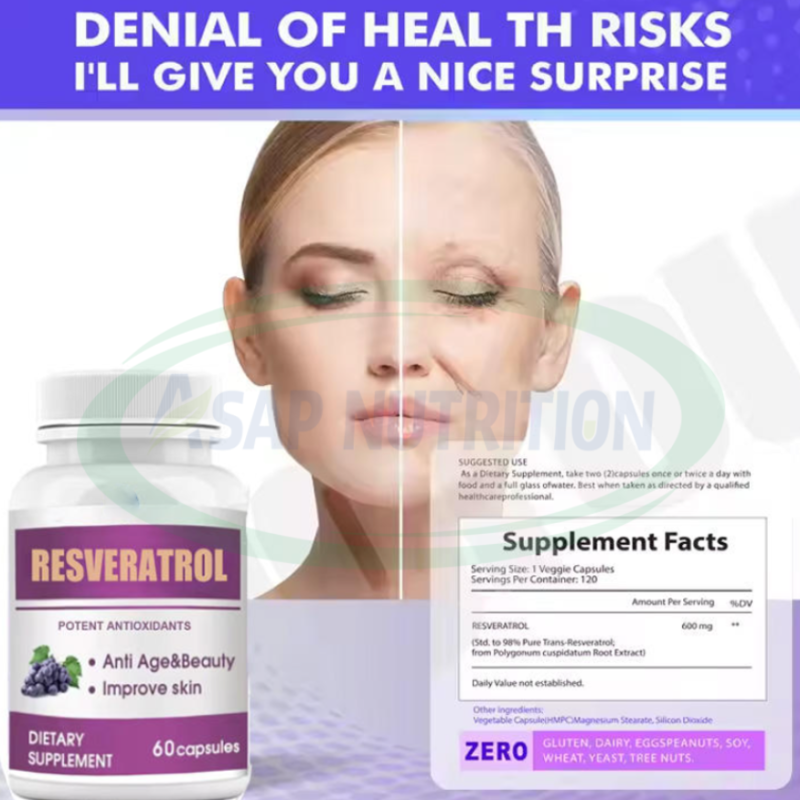 Resveratrol Capsules Supplier - OEM Cosmetic Grade 400mg