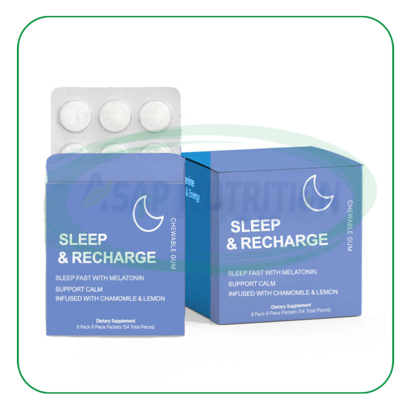Sleep Gum Supplier - Private Label Melatonin GABA Recharge