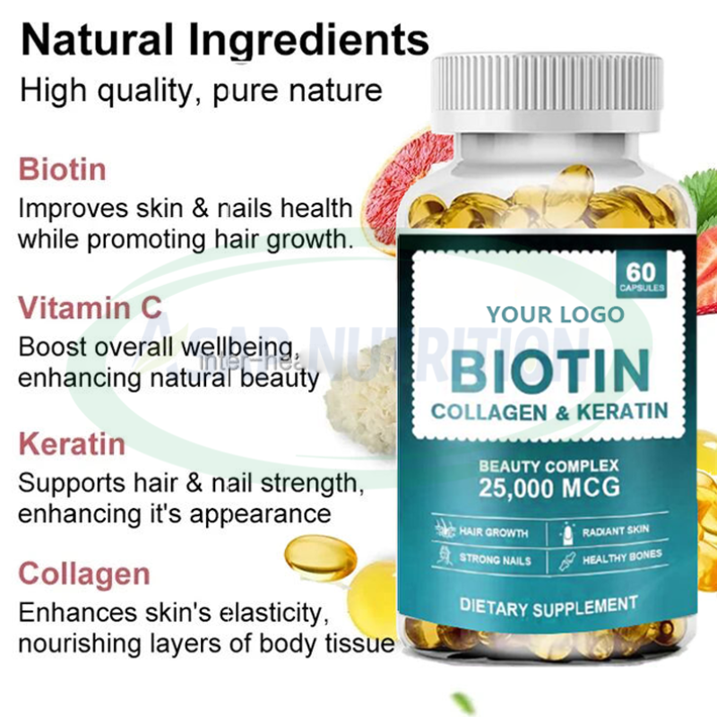 Biotin Softgels Manufacturer - Private Label Hair Skin Nails