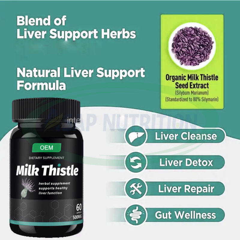 Milk Thistle Extract Supplier - OEM 500mg Men's Supplement