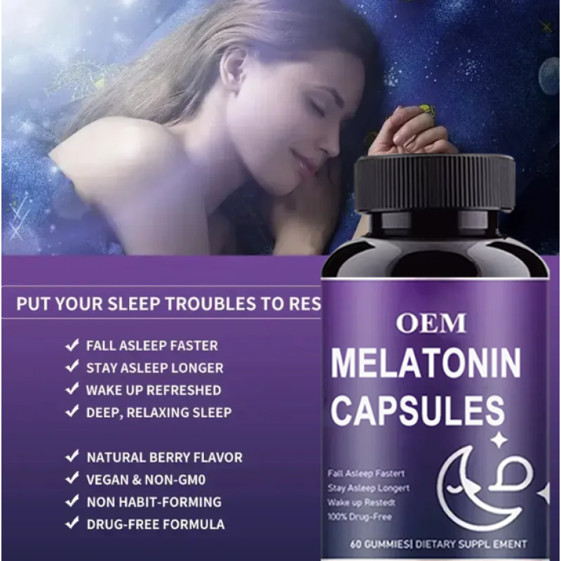 Melatonin Capsules Manufacturer - OEM 10mg 12mg Sleep Aid