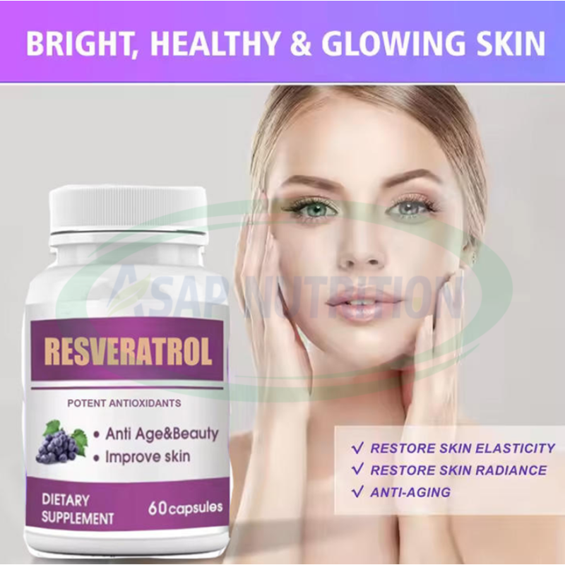 Resveratrol Capsules Supplier - OEM Cosmetic Grade 400mg