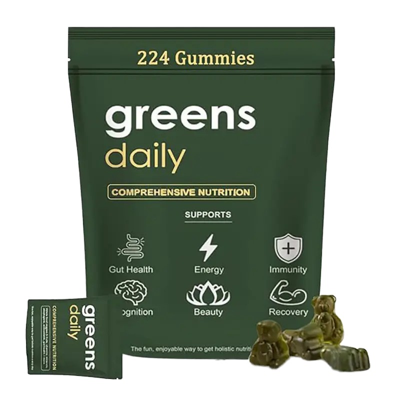 Spirulina Gummy Manufacturer - Private Label 224 Bear Vegan Greens Digestion