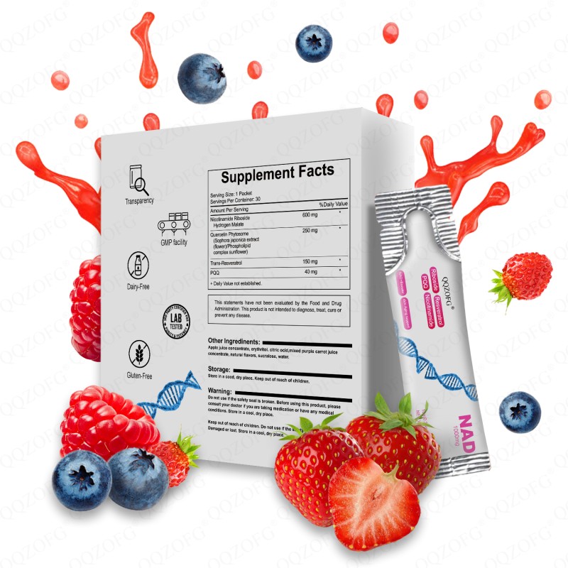 NAD+ Drink Mix Supplier - OEM Factory 1000mg Berry Flavor Skin Energy