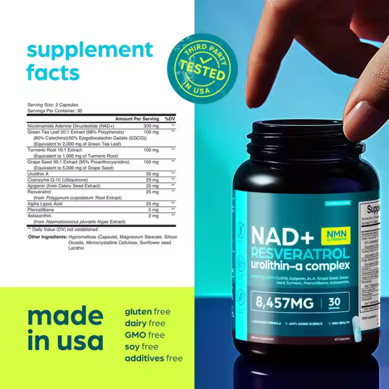 NAD+ Resveratrol Supplement Factory - OEM ODM Wholesale Organic Anti-Aging