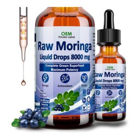 Moringa Leaf Liquid Drops Factory - OEM Raw Supergreens Blend Wheatgrass Herbal
