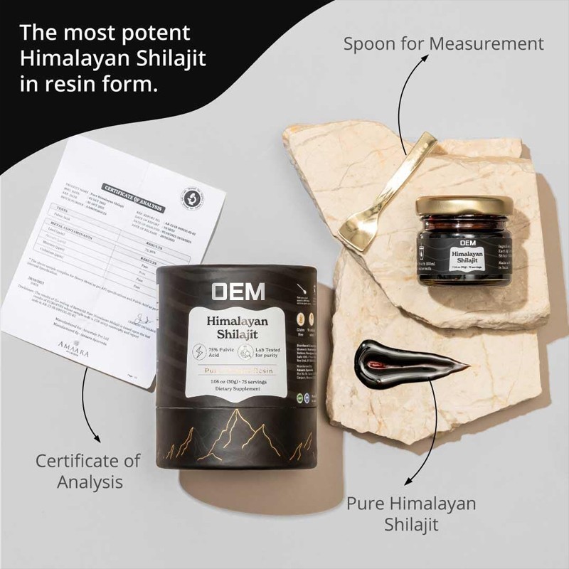 Shilajit Resin Supplement Manufacturer - High Purity 75% Humic Acid Oral Liquid