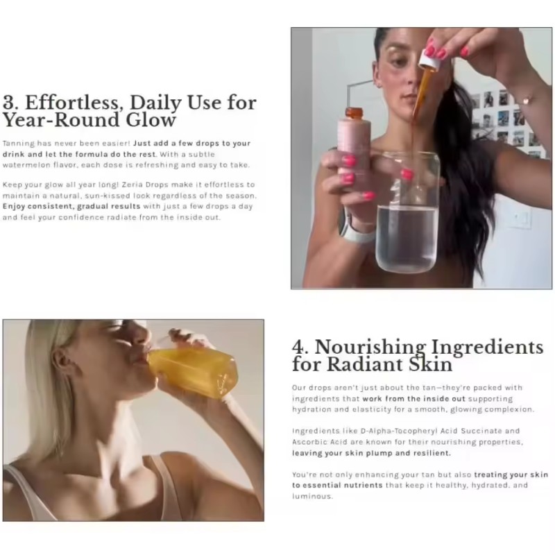 Sunless Tanning Drops Manufacturer - Drinkable Moisturizing Bronzing Face Body