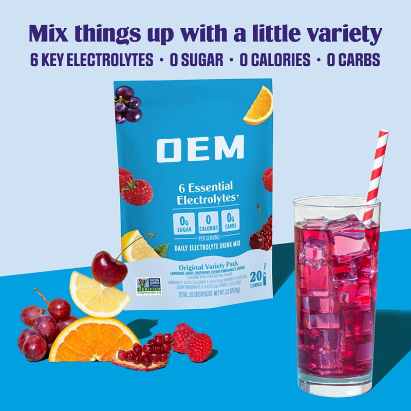 Electrolyte Powder Sachets Factory - OEM Mixed Flavors Fast Hydration Outdoor