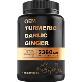 Turmeric Capsules Supplier - 4-in-1 Black Pepper Garlic Ginger Antioxidant