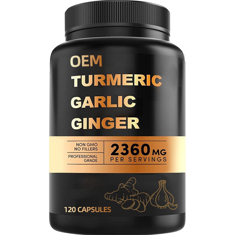 Turmeric Capsules Supplier - 4-in-1 Black Pepper Garlic Ginger Antioxidant