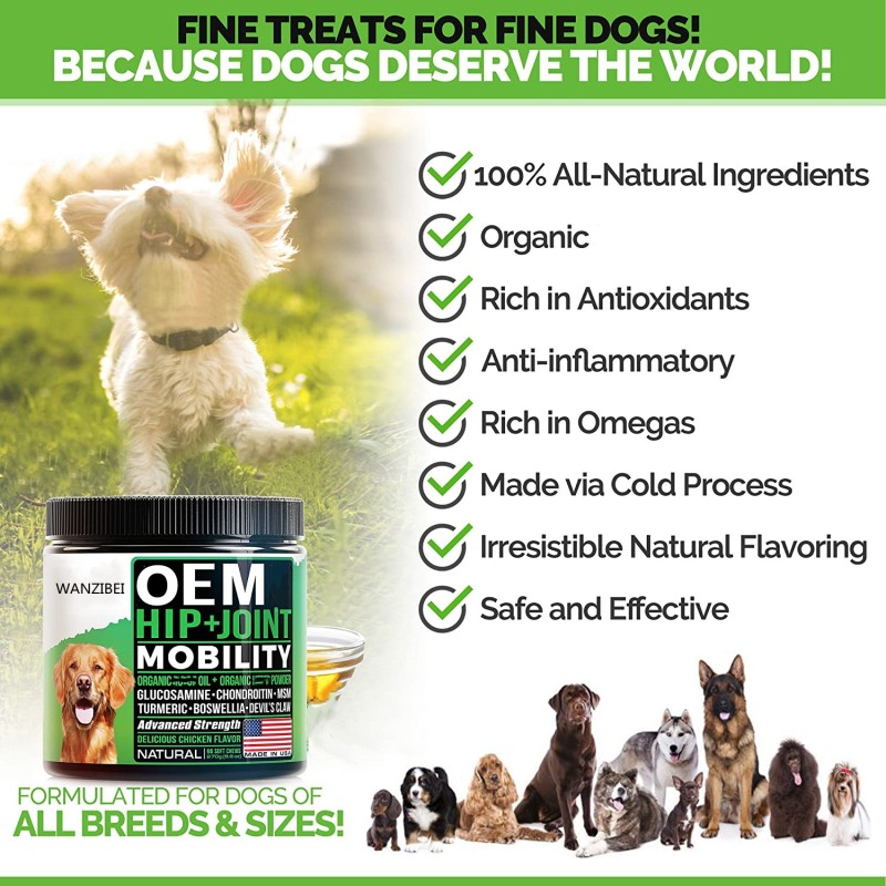 Dog Hip Joint Supplement Manufacturer - Organic Glucosamine Improve Mobility Reduce