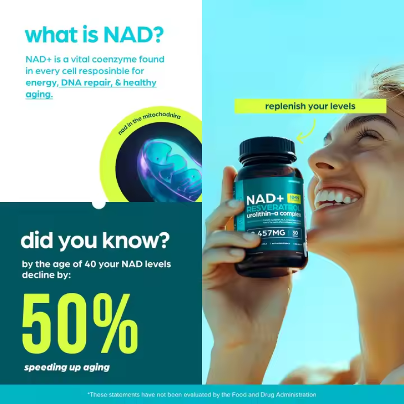 NAD+ Resveratrol Supplement Factory - OEM ODM Wholesale Organic Anti-Aging