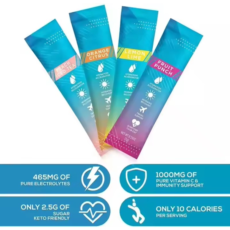 Electrolyte Hydration Powder Factory - Sugar-Free Preworkout Energy Hangover Relief